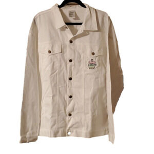 Pusheen White Unisex Cotton Denim Jacket Size XL